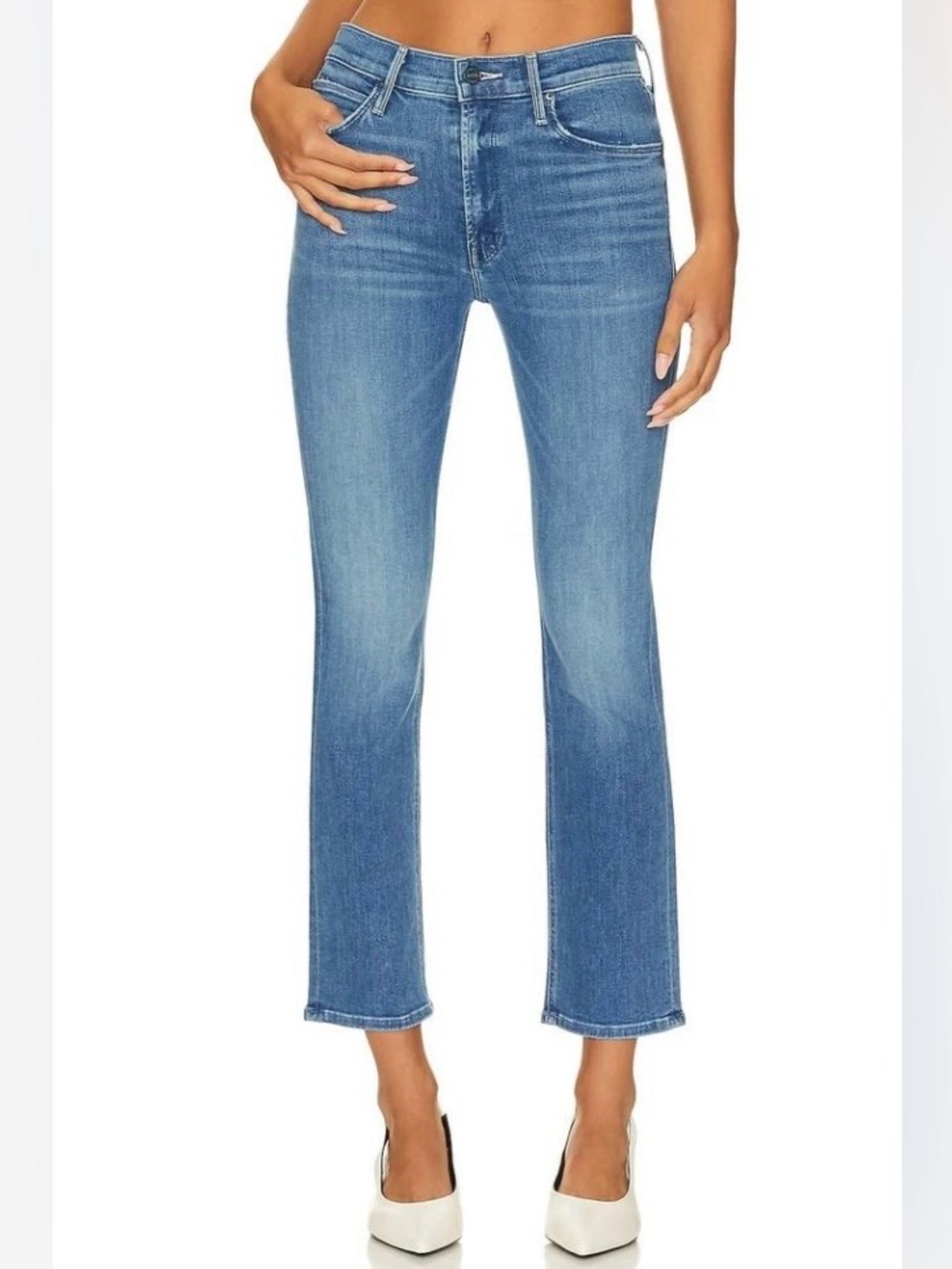 Mother The Mid Rise Dazzler Ankle Jean Wish On A Star Wash size 24
